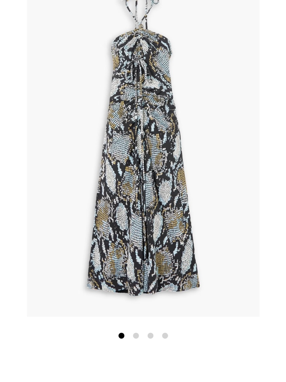 Proenza Schouler Snake-Print Halterneck Midi Dress